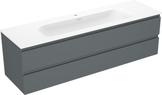 Mexen Orio шкаф за баня 160 см с мивка Vela, 2 чекмеджета, графит мат/бяла мат - 91A10-16047-2-BFF66-W23M01