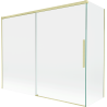 Mexen Rox сгъваем параван за баня, плъзгащ се, 2-крилен, 190 + 80 x 150 см, прозрачен, златист четкан - 8C9-190-080-55-00
