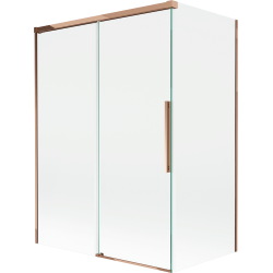 Mexen Rox параван за вана 2-крилен плъзгащ се 120 + 70 x 150 см, прозрачен, розово злато - 8C9-120-070-60-00
