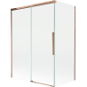Mexen Rox параван за вана 2-крилен плъзгащ се 120 + 70 x 150 см, прозрачен, розово злато - 8C9-120-070-60-00