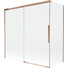 Mexen Rox двукрилен разтегателен душ параван 160 + 80 x 150 см, прозрачен, розово злато - 8C9-160-080-60-00