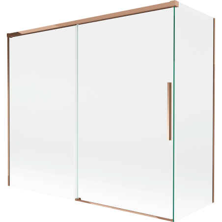 Mexen Rox двукрилна плъзгаща се преграда за вана 180 + 80 x 150 см, прозрачна, розово злато - 8C9-180-080-60-00