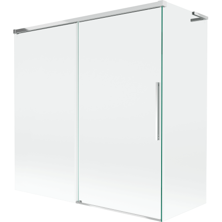 Mexen Rox L параван за вана с 2 плъзгащи се крила 160 + 80 x 150 cm, прозрачен, хром - 8C9L-160-080-01-00
