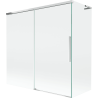 Mexen Rox L параван за вана, 2-крилен, плъзгащ се, 160 + 80 x 150 см, прозрачен, хром - 8C9L-160-080-01-00