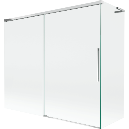 Mexen Rox L сгъваем душ параван 2-крилен плъзгащ се 180 + 80 x 150 cm, прозрачен, хром - 8C9L-180-080-01-00