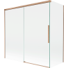 Mexen Rox плъзгащ се двукрилен екран за вана 160 + 70 x 150 см, прозрачен, четкана мед - 8C9-160-070-65-00