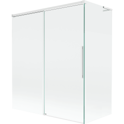 Mexen Rox L параван за вана, двукрилен, плъзгащ се, 140 + 70 x 150 см, прозрачен, бял - 8C9L-140-070-20-00