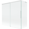 Mexen Rox L параван за баня с 2 плъзгащи крила 160 + 75 x 150 см, прозрачен, бял - 8C9L-160-075-20-00
