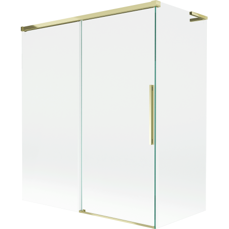Mexen Rox L параван за вана с 2 плъзгащи се крила 140 + 70 x 150 cm, прозрачен, златен - 8C9L-140-070-50-00