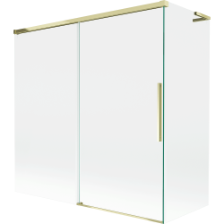 Mexen Rox L двукрилен подвижен душ параван 160 + 80 x 150 см, прозрачен, златен - 8C9L-160-080-50-00