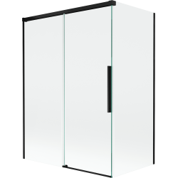 Mexen Rox дву крилено, плъзгащо се параван за вана 120 + 70 x 150 см, прозрачен, черен - 8C9-120-070-70-00