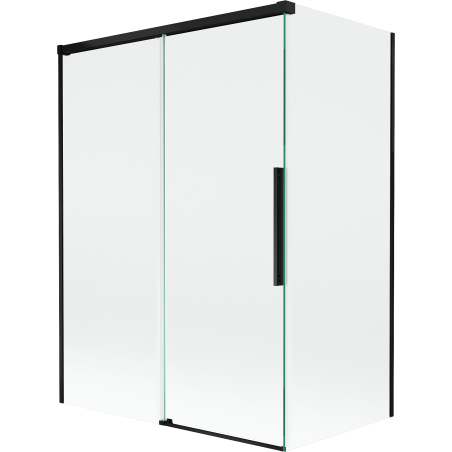 Mexen Rox дву крилено, плъзгащо се параван за вана 120 + 70 x 150 см, прозрачен, черен - 8C9-120-070-70-00