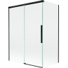 Mexen Rox дву крилено, плъзгащо се параван за вана 120 + 70 x 150 см, прозрачен, черен - 8C9-120-070-70-00