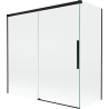 Mexen Rox двукрилен подвижен параван за вана 160 + 70 x 150 см, прозрачен, черен - 8C9-160-070-70-00