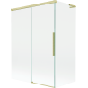 Mexen Rox L параван за вана, 2-крилен плъзгащ се, 120 + 70 x 150 см, прозрачен, златен четкан - 8C9L-120-070-55-00
