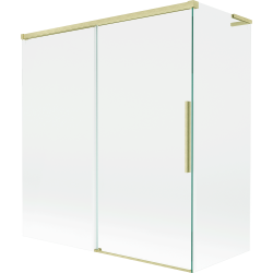 Mexen Rox L параван за вана, плъзгащ се, с 2 крила, 150 + 70 x 150 см, прозрачен, златен мат - 8C9L-150-070-55-00