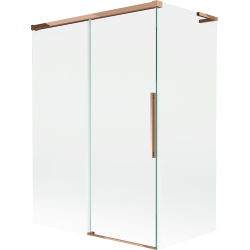 Mexen Rox L душ параван 2-крилен плъзгащ се 120 + 70 x 150 см, прозрачен, розово злато - 8C9L-120-070-60-00