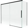 Mexen Rox, двакрилен плъзгащ се параван за вана 180 + 80 x 150 см, прозрачен, черен - 8C9-180-080-70-00