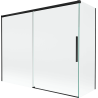 Mexen Rox двукрила разтегаема вана за баня 190 + 80 x 150 см, прозрачна, черна - 8C9-190-080-70-00