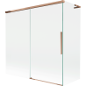 Mexen Rox L преграда за вана, 2-крилен, плъзгащ се, 160 + 80 x 150 см, прозрачен, розово злато - 8C9L-160-080-60-00