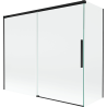 Mexen Rox разтегателен двукрилен параван за вана 180 + 90 x 150 см, прозрачен, черен - 8C9-180-090-70-00
