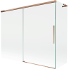 Mexen Rox L 2-крила сгъваем параван за вана 190 + 80 x 150 см, прозрачен, розово злато - 8C9L-190-080-60-00