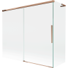 Mexen Rox L параван за вана, 2-крилен, плъзгащ се 180 + 90 x 150 см, прозрачен, розово злато - 8C9L-180-090-60-00