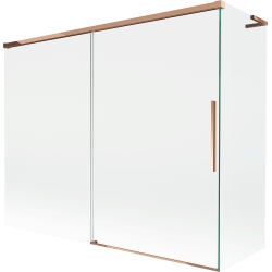 Mexen Rox L вана панел 2-крилен плъзгащ се 190 + 90 x 150 см, транспарентен, розово злато - 8C9L-190-090-60-00
