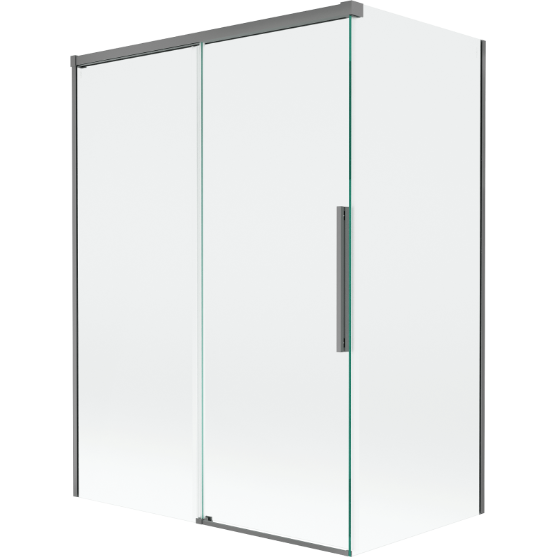 Mexen Rox параван за вана, 2-крилен, плъзгащ се 120 + 70 x 150 см, прозрачен, gun metal - 8C9-120-070-95-00