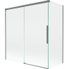 Mexen Rox параван за вана, 2-крилен плъзгащ се 150 + 70 x 150 см, прозрачен, оръжеен метал - 8C9-150-070-95-00