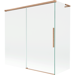 Mexen Rox L душ параван двукрилен плъзгащ се 160 + 75 x 150 cm, прозрачен, четкана мед - 8C9L-160-075-65-00