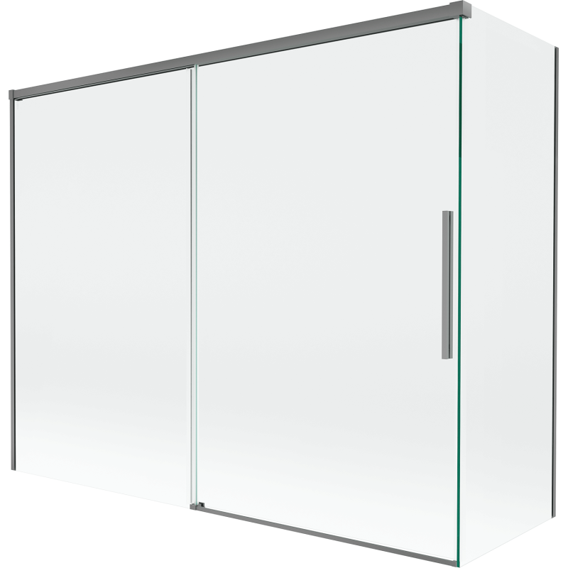 Mexen Rox двукрилен подвижен параван за вана 190 + 90 x 150 cm, прозрачен, gun metal - 8C9-190-090-95-00