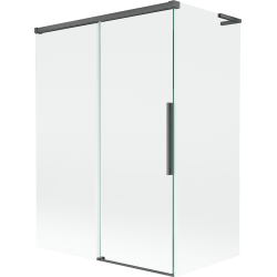 Mexen Rox L 2-крилен плъзгащ параван за вана 120 + 70 x 150 см, прозрачен, четка в