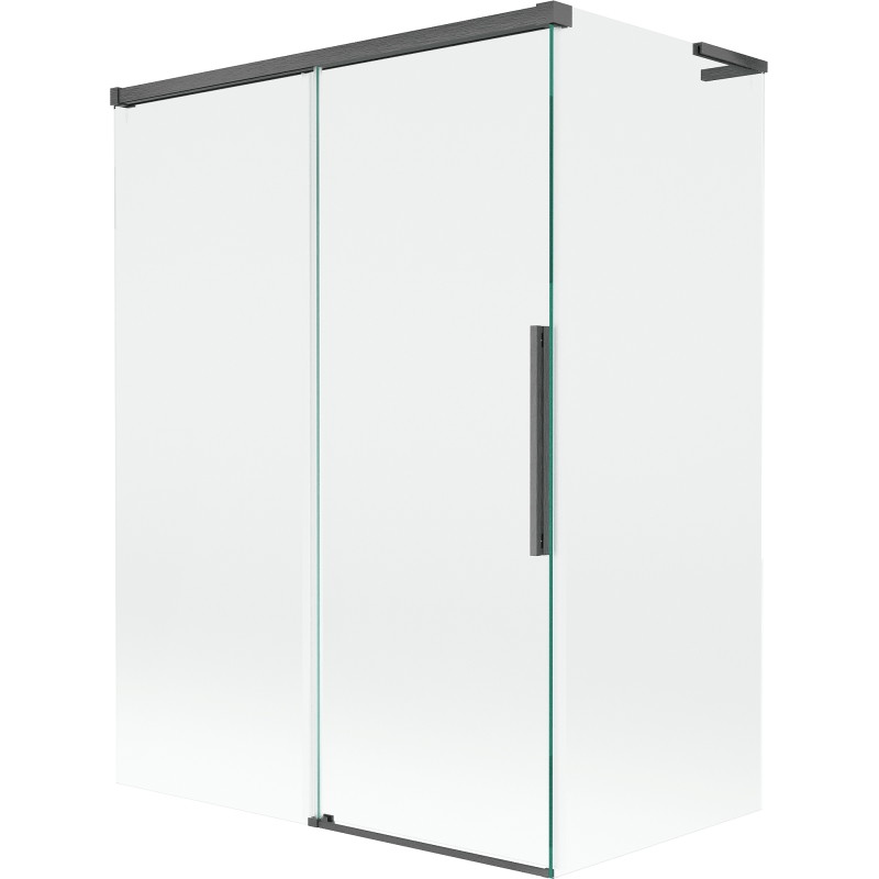 Mexen Rox L 2-крилен плъзгащ параван за вана 120 + 70 x 150 см, прозрачен, четка в