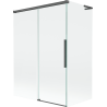 Mexen Rox L параван за вана 2-крилен раздвижен 120 + 70 x 150 см, прозрачен, сиво четкан - 8C9L-120-070-66-00