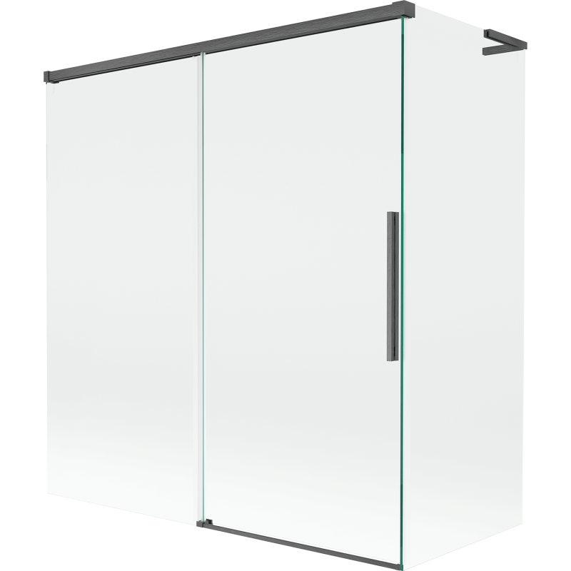 Mexen Rox L параван за вана с 2 плъзгащи се крила 150 + 70 x 150 см, прозрачен, четка gun gray - 8C9L-150-070-66-00