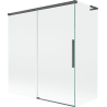 Mexen Rox L параван за вана с 2 плъзгащи се крила 150 + 70 x 150 см, прозрачен, четка gun gray - 8C9L-150-070-66-00