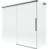 Mexen Rox L параван за вана с 2 плъзгащи се крила 170 + 75 x 150 cm, прозрачен, четкан сив Gun Gray - 8C9L-170-075-66-00