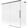 Mexen Rox L параван за вана 2-крилен плъзгащ се 160 + 80 x 150 см, прозрачен, четка в цвят gun gray - 8C9L-160-080-66-00