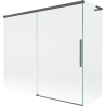 Mexen Rox L параван за вана 2-странствен плъзгащ се 180 + 80 x 150 cm, прозрачен, сиво оръжие полирано - 8C9L-180-080-66-00