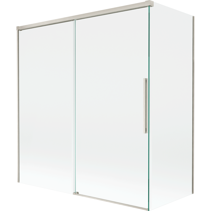 Mexen Rox два крила плъзгаща се преграда за вана 150 + 70 x 150 см, прозрачна, четка никел - 8C9-150-070-97-00
