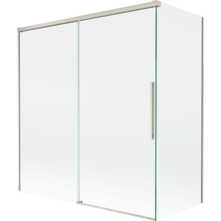 Mexen Rox два крила плъзгаща се преграда за вана 150 + 70 x 150 см, прозрачна, четка никел - 8C9-150-070-97-00