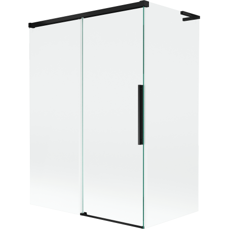 Mexen Rox L сгъваем параван за вана с 2 крила 120 + 70 x 150 cm, прозрачен, черен - 8C9L-120-070-70-00