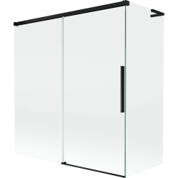 Mexen Rox L двукрилен плъзгащ се параван за вана 150 + 70 x 150 см, прозрачен, черен - 8C9L-150-070-70-00