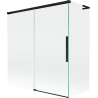 Mexen Rox L двукрилен плъзгащ се параван за вана 150 + 70 x 150 см, прозрачен, черен - 8C9L-150-070-70-00