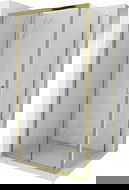 Mexen Apia плъзгаща се душ кабина 110 x 80 cm, прозрачна, златна - 840-110-080-50-00