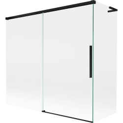 Mexen Rox L двукрила плъзгаща се вана параван 170 + 80 x 150 см, прозрачен, черен - 8C9L-170-080-70-00