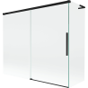 Mexen Rox L параван за вана с 2 плъзгащи се крила 180 + 80 x 150 cm, прозрачен, черен - 8C9L-180-080-70-00