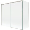 Mexen Rox сгъваем параван за вана с 2 крила 170 + 75 x 150 см, прозрачен, търкан никел - 8C9-170-075-97-00