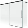 Mexen Rox L вана параван с 2 крила, плъзгащ се, 190 + 90 x 150 см, прозрачен, черен - 8C9L-190-090-70-00